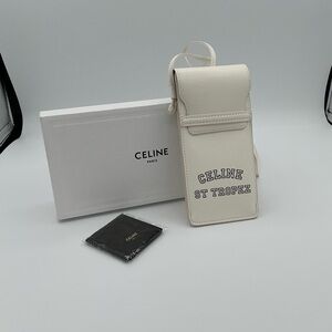 Celine St Tropez White Leather Case